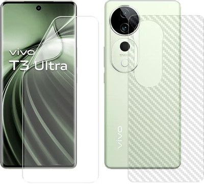 ARBAN Front and Back Screen Guard for vivo T3 Ultra 5G (1 HYDROGEL FRONT SCREEN PROTECTOR WITH 1 CARBON FIBER SKIN)(Pack of 1)