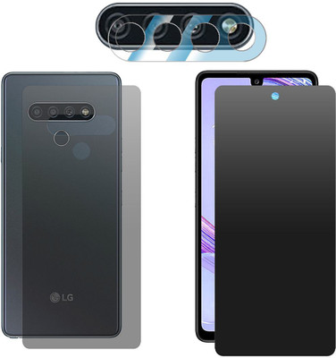 Enlinea Front and Back Screen Guard for LG K71 Front+Back+Camera (Matte)(Pack of 3)