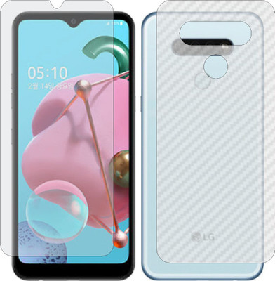 Mobling Front and Back Tempered Glass for LG Q51(Pack of 2)