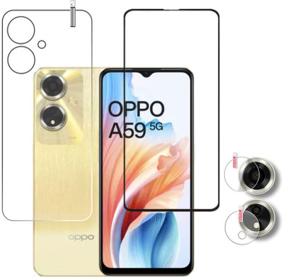 Olonga Front and Back Screen Guard for OPPO A59 5G(Pack of 3)