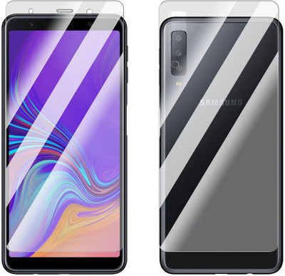 Enlinea Front and Back Screen Guard for Samsung Galaxy A7 (2018) Front+Back (Glossy)(Pack of 2)