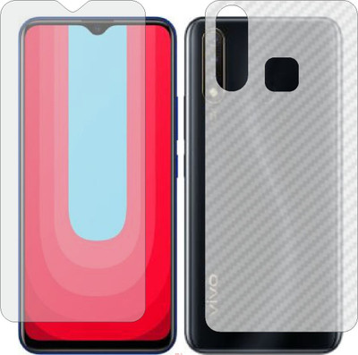 Mobling Front and Back Screen Guard for VIVO Z5 I (Front 9H Hardness Matte & Carbon Fiber Skin for Back)(Pack of 2)