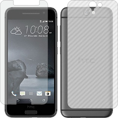 Mobling Front and Back Screen Guard for HTC ONE A9 (Front 9H Hardness Matte & Carbon Fiber Skin for Back)(Pack of 2)