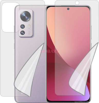 MOBART Front and Back Screen Guard for XIAOMI MI 12 PRO 5G (Edge To Edge TPU Covers Curved Edges)(Pack of 2)