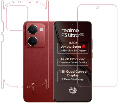 SPRITZEN Front and Back Screen Guard for Realme P3 Ultra 5G, Front Clear Back Clear(Pack of 2)