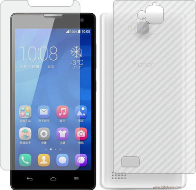 ZINGTEL Front and Back Screen Guard for HUAWEI HONOR H30 U10 (Front Matte Finish & Back 3d Carbon Fiber)(Pack of 2)