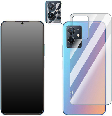 FCS Front and Back Screen Guard for Vivo Y75 5G Front+Back+Camera (Matte)(Pack of 3)