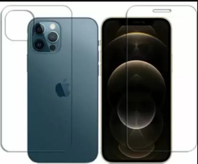 LIGHTWINGS Front and Back Screen Guard for Front and Back SCREEN GUARD Apple IPhone 12 pro (Pack of 2)(Pack of 2)