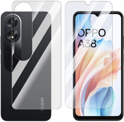 Enlinea Front and Back Screen Guard for OPPO A38 Front+Back (Glossy)(Pack of 2)