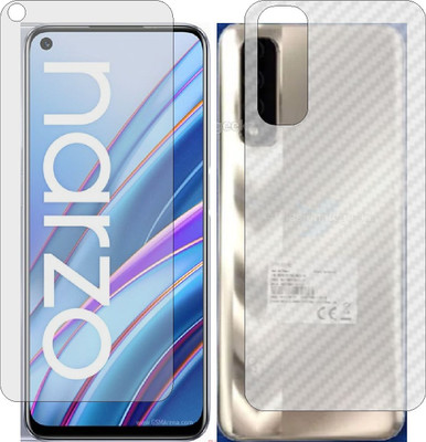 Mobling Front and Back Screen Guard for REALME NARZO 30 (Front 9H Hardness Matte & Carbon Fiber Skin for Back)(Pack of 2)