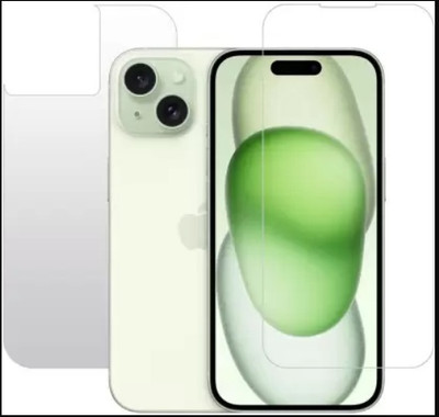 LIGHTWINGS Front and Back Screen Guard for Front and Back APPLE iPhone 15, iPhone 15 (P-2)(Pack of 2)