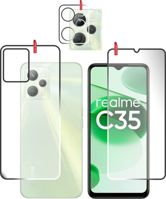 chakoor Front and Back Screen Guard for Realme C35(Pack of 3)