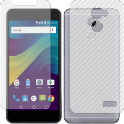 MOBART Front and Back Screen Guard for PANASONIC ELUGA PLUS (Front Matte Finish & Back 3d Carbon Fiber)(Pack of 2)