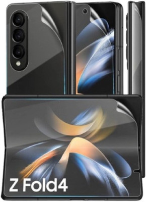 A3sprime Front and Back Screen Guard for SAMSUNG Galaxy Z Fold4 5G, |Soft Silicone Edge to Edge Full Coverage Front and Back Screen Guard Protector|(Pack of 1)