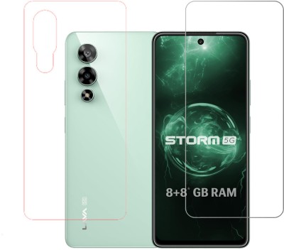 SPRITZEN Front and Back Screen Guard for Lava Storm 5G(Pack of 2)