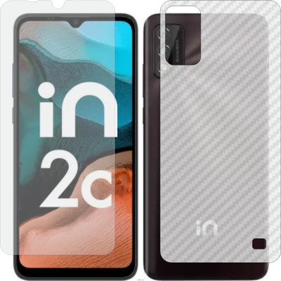 Mobling Front and Back Screen Guard for MICROMAX IN 2C (Front 9H Hardness Matte & Carbon Fiber Skin for Back)(Pack of 2)