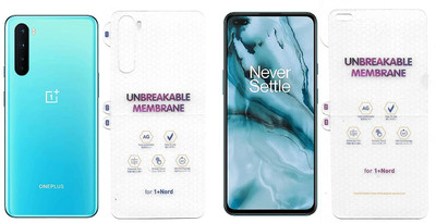 ELEF Front and Back Screen Guard for OnePlus Nord Matte Finish Unbreakable Membrane Front Back Screen Guard(Pack of 1)