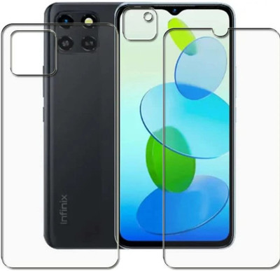 MUTAALI Front and Back Screen Guard for Infinix smart 6 HD front and back, camralens tempered glass(Pack of 1)