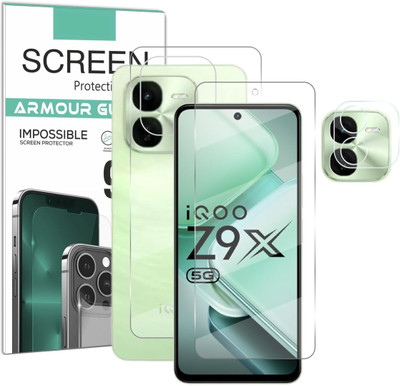 FINCH Front and Back Screen Guard for iQOO Z9x 5G, Z9x 5G, z9X iQOO, iQOO z9X 5g(Pack of 3)