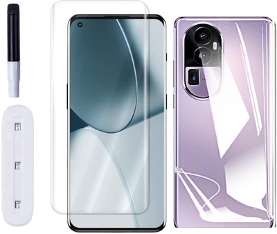 Bai and kaka Front and Back Tempered Glass for Reno 10 5G(Pack of 2)