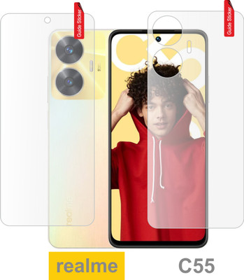 skrechtech Front and Back Screen Guard for realme C55, C55(Pack of 2)