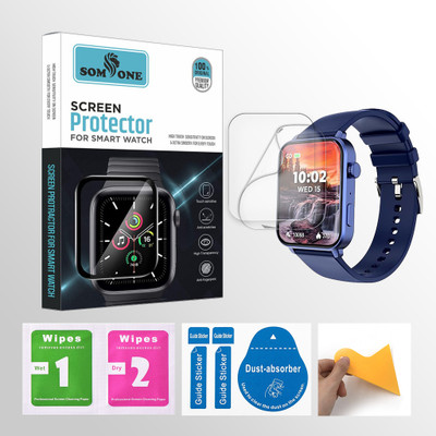 SOMTONE Front and Back Screen Guard for beatXP Unbound 1.78 inch Smartwatch 2 PROTECTOR + 2 WIPES + 2 DUST REMOVAL STICKER + 1 WIPER(Pack of 2)