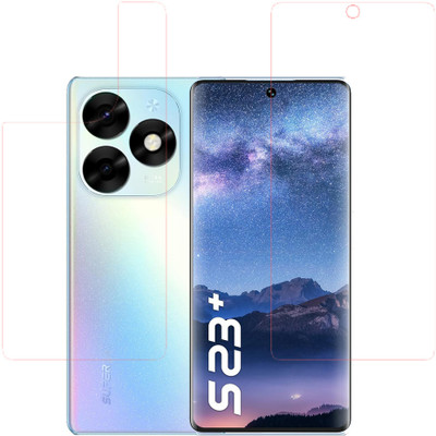 KARTRAY Front and Back Screen Guard for itel S23 Plus, Clear(Pack of 2)