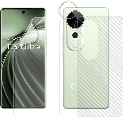 ARBAN Front and Back Screen Guard for vivo T3 Ultra 5G (1 HYDROGEL SCREEN PROTECTOR WITH 1 CARBON FIBER SKIN AND 1 CAMERA LENS PROTECTOR)(Pack of 1)