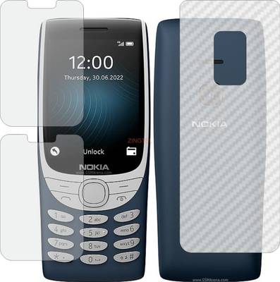 ZINGTEL Front and Back Screen Guard for NOKIA 8210 4G (Front Matte Finish & Back 3d Carbon Fiber)