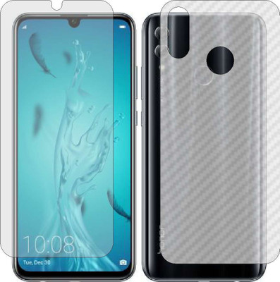 MOBART Front and Back Screen Guard for HUAWEI HONOR 10 LITE (Front Matte Finish & Back 3d Carbon Fiber)(Pack of 2)
