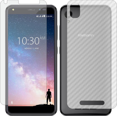ZINGTEL Front and Back Screen Guard for KARBONN K9 VIRAAT PLUS (Front Matte Finish & Back 3d Carbon Fiber)(Pack of 2)