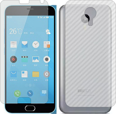 ZINGTEL Front and Back Screen Guard for MEIZU M2 NOTE (Front Matte Finish & Back 3d Carbon Fiber)(Pack of 2)