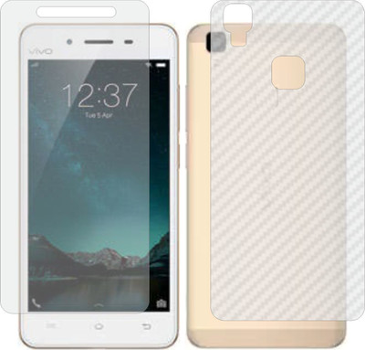 MOBART Front and Back Screen Guard for VIVO V3 MAX (Front Matte Finish & Back 3d Carbon Fiber)(Pack of 2)