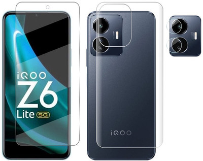 CaseTrendz Front and Back Screen Guard for IQOO Z6 Lite 5G With Camera Lens Protector guard(Pack of 1)