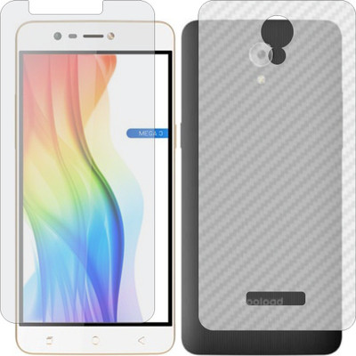 ZINGTEL Front and Back Screen Guard for COOLPAD 3503I MEGA 3 (Front Matte Finish & Back 3d Carbon Fiber)(Pack of 2)
