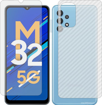 MOBART Front and Back Screen Guard for SAMSUNG GALAXY M32 5G (Front Matte Finish & Back 3d Carbon Fiber)(Pack of 2)