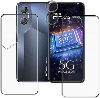 DVTECH Front and Back Screen Guard for Crystal Clear Front And TPU Back Tecno Pova Neo 5G(Pack of 1)