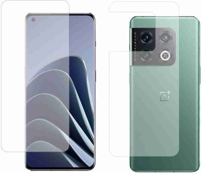 Guardor Front and Back Screen Guard for 3in1 Camera Lens Nano Glass + Anti Scratch Front & Back Guard Screen Protector for OnePlus 10 Pro 5g - |Front&Back + Camera Guard| 9H(Pack of 2)