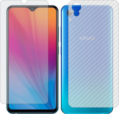 MOBART Front and Back Screen Guard for VIVO Y91 I (Front Matte Finish & Back 3d Carbon Fiber)(Pack of 2)