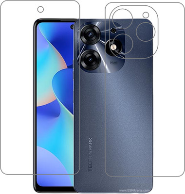 DVTECH Front and Back Screen Guard for 9H Crystal Clear Front And TPU BackTecno Spark 10 Pro(Pack of 1)