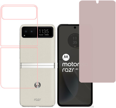 KARTRAY Front and Back Screen Guard for Motorola Razr 40 5G(Pack of 2)