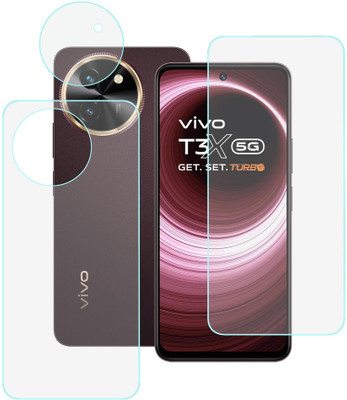 MOKPLZ Front and Back Screen Guard for VIVO T3X 5G(Pack of 3)