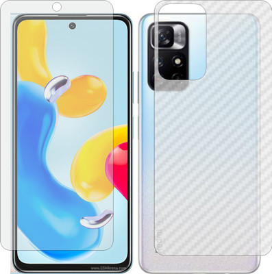 ZINGTEL Front and Back Screen Guard for REDMI NOTE 11S 5G (Front Matte Finish & Back 3d Carbon Fiber)(Pack of 2)