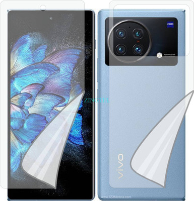 ZINGTEL Front and Back Screen Guard for VIVO X FOLD (Edge To Edge TPU Covers Curved Edges)(Pack of 2)
