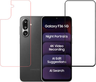 SPRITZEN Front and Back Screen Guard for Samsung Galaxy F36 5G, M36 5G, Edge to Edge Tempered Glass, Back Screen Guard with Glossy Finish(Pack of 2)