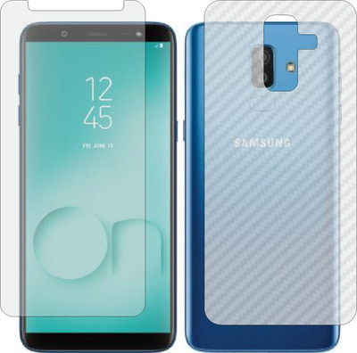 ZINGTEL Front and Back Screen Guard for SAMSUNG ON8 2018 (Front Matte Finish & Back 3d Carbon Fiber)(Pack of 2)