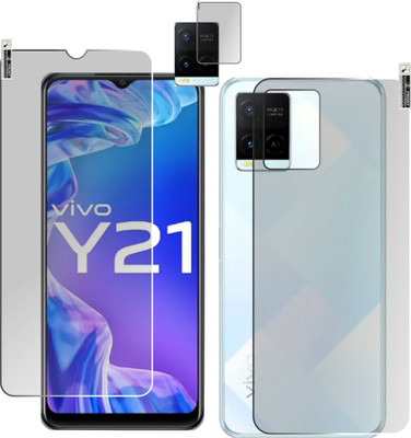 chakoor Front and Back Tempered Glass for VIVO Y21, Y21S ,Y21A, Y21E, Y21T, Y33T, Y33S,(Pack of 3)