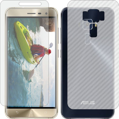 ZINGTEL Front and Back Screen Guard for ASUS ZENFONE 3 ZE552KL (Front Matte Finish & Back 3d Carbon Fiber)(Pack of 2)