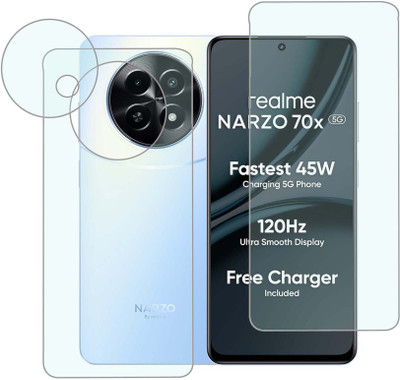 MOKPLZ Front and Back Screen Guard for REALME NARZO 70X 5G(Pack of 3)