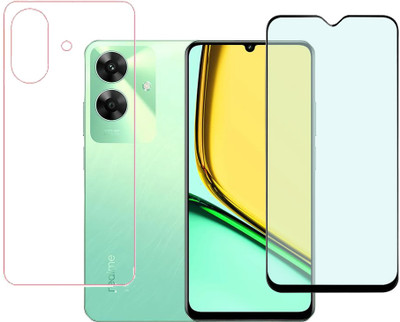 KARTRAY Front and Back Screen Guard for Realme C61, Matt Glass, Back Screen Guard(Pack of 2)